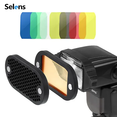 Selens Magnetic Flash Modifier Color Balance Gel Filter Honeycomb Photography • $14.99