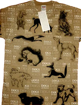 DOG T-shirt.Vintage New 1990's.Dogs In Art History.M.L.XL.MET.MoMA.Museum Store • $19.99