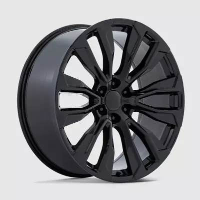 4 New 26  Gloss Black OE Replica Wheels 2022 Chevy Silverado Tahoe 6x5.5 • $1789