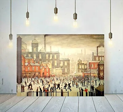 £34.99 • Buy Lowry Our Town Painting Printed Canvas Wall Art Framed Print Picture Home Decor