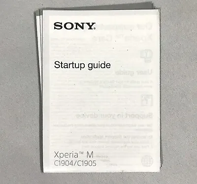 Sony Xperia M Smartphone User Manual Guide Instruction Mobile Phone C1904 C1905 • £4.14