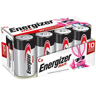 Energizer Max Alkaline C Batteries Cell 8Pk • $19.99