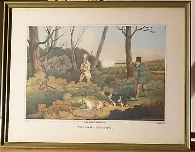 Framed Etching/Lithograph By Henry Alken 'Pheasant Shooting' 15.5x12.5  VGC • £30