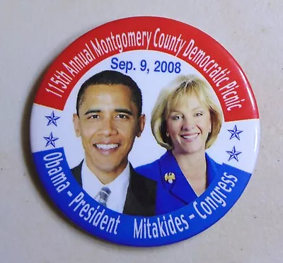 Barack Obama 2008 Ohio Congress Campaign Pin Button Political • $0.99