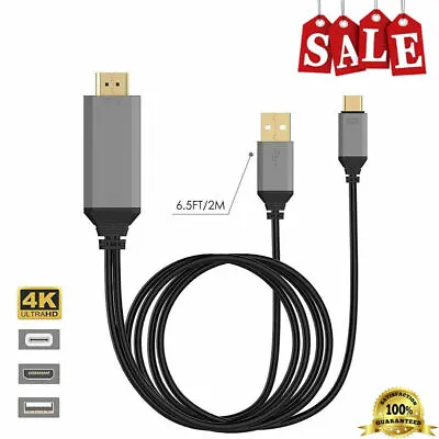 MHL USB-C Type C To HDMI USB A HD TV Cable Adapter For Android Phones Tablet BLK • $9.64