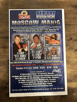 Rowdy Roddy Piper SIGNED Poster Lawler Velvet Sky Cherry Wrestling  • $65