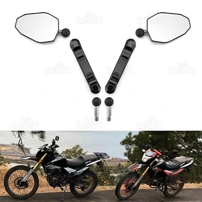 For Hawk DLX 250 Dirt Bike Advanced Motorcycle Rear View Side Mirrors W/Long Arm • $69.99