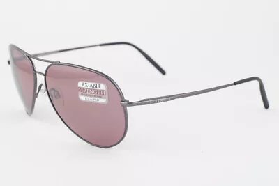 $249 • Buy Serengeti Medium Aviator Shiny Gunmetal / Polarized Sedona Sunglasses 8088