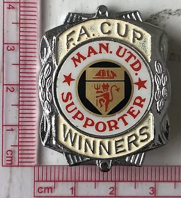 VTg Og Manchester United Fc Supporter Fa Cup Winners Metal Pin Badge Football • $8.84