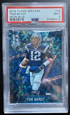 2016 Spectra Tom Brady Neon Blue SSP /60 Rare! #76 HOF! Low Pop PSA 9 💎🔥🔥 • $229.99