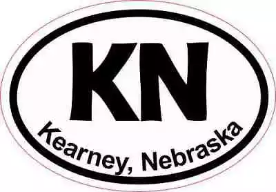 3x2 Oval KN Kearney Nebraska Sticker Luggage Car Window Bumper Cup Stickers • $7.99