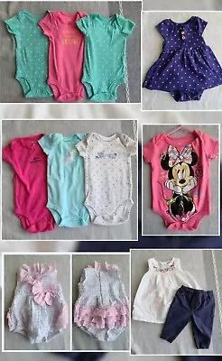Sz 3m 11 Pc Baby Girl's Clothes Lot Sets Minnie Mouse Carter's Sister Mommy • $18.46