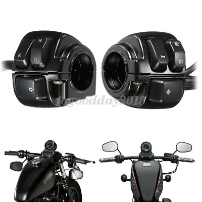 Pair Motorcycle 1''Handlebar Turn Signal Control Switch For Harley Sportster 883 • $42.93