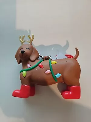 Bath & Body Works Reindeer Dachshund Dog Lights Pocket * Bac Holder Makes Noise • $13.99