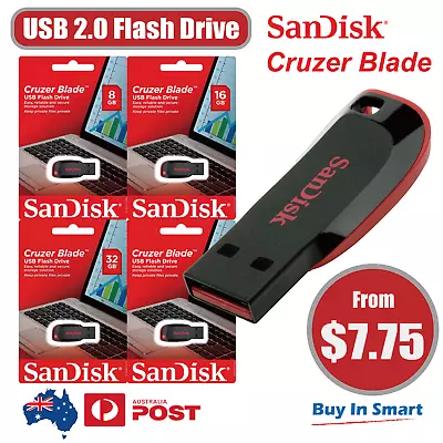 SanDisk Flash Drive Cruzer Blade 8GB 16GB 32GB 64GB 128GB USB 2.0 Memory Stick • $7.85