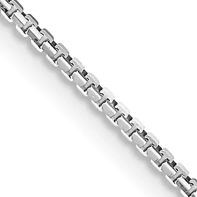 Avariah Solid 14K White Gold 1.10mm Concave Box Chain - • $492.99