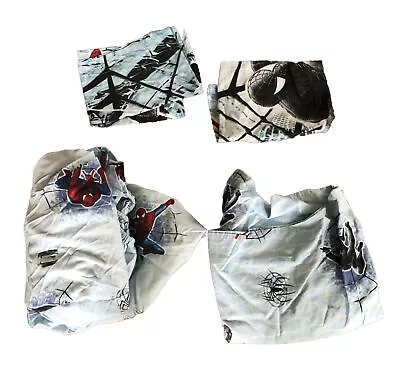 Spiderman 3 Full Sheet Set Marvel Fitted Flat 2 Pillowcases 2007 TM 4 Pieces • $29.86