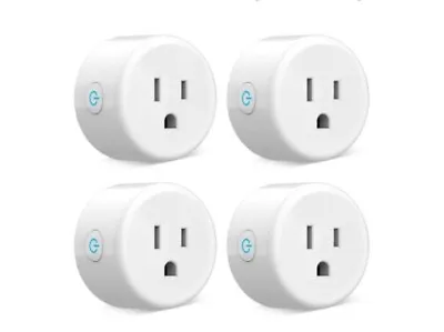 4 Pack Smart Plug Wi-Fi Mini Socket Outlet Alexa Google Assistant Timer White • $16.99