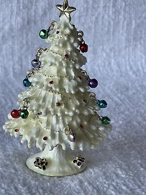 Jeweled Christmas Tree Trinket Box With  Ornaments Made With Swarovski Crystals • $74.99