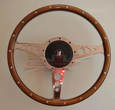 New Moto-Lita 13  Wood Steering Wheel & Adaptor Triumph Spitfire  TR7 TR8 77-81 • $479.95