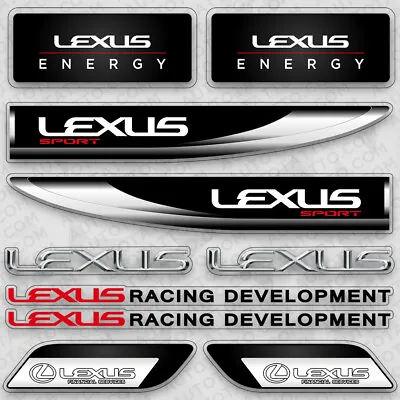 $9.99 • Buy Lexus Sport Racing Car Logo Fender Sticker Vinyl 3D Decal Stripes Decor Gift 