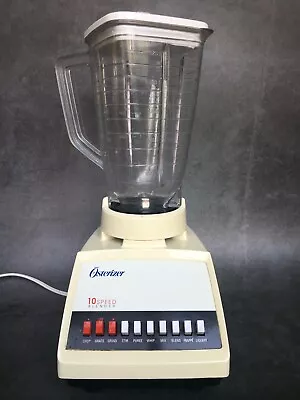 Vintage Osterizer 10 Speed Blender Plastic 869-18S Oster Pitcher Works! • $24.95