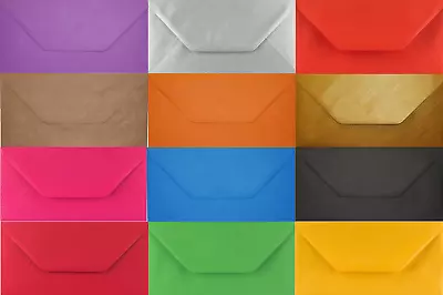 DL Coloured Envelopes For Greeting Cards Wedding Invitation Crafts 110x220mm • £4.99