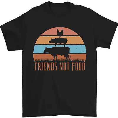 Vegetarian Animals Friends Not Food Vegan 2 Mens T-Shirt 100% Cotton • $9.31