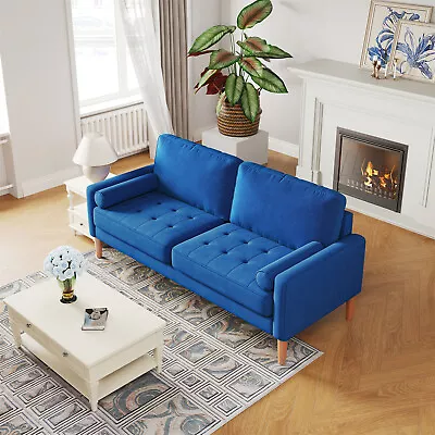 3-Seater Upholstered Sofa Couch Loveseat Sofa Modern Living Room Sofa Blue • $254.99