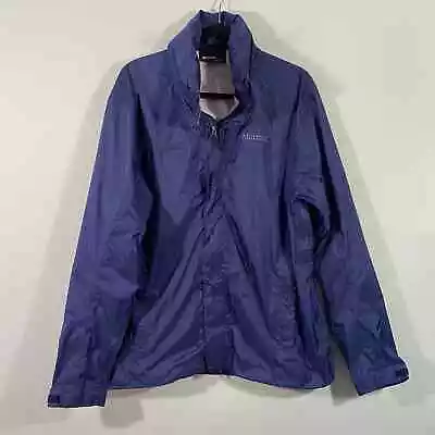 Marmot Men's Navy PreCip Eco Waterproof Full Zip Hooded Nylon Jacket Size XL  • $49.99