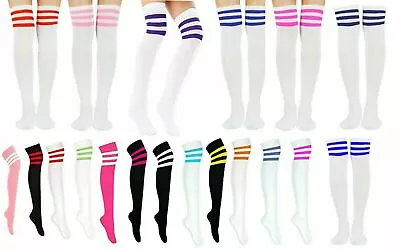 Ladies And Mens Over The Knee Thigh High 118 - 118 Referee Sox Socks Fancy Dress • £2.99