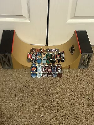 Tech Deck ~ Lot Of 16~ Fingerboards Skateboards + Halfpipe • $40