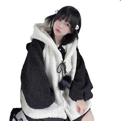 Women Girl Hoodie Jacket Sweet Cute Coats Panda Ear Loose Kawaii Cosplay • $46.10