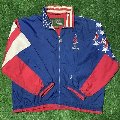 Vintage Starter Atlanta 1996 USA Team XXL Hooded Jacket Olympic Games Collection • $89.97