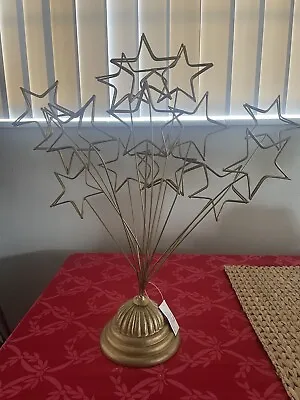 Metal Christmas  Star  Holiday Card Holder 17” Gold Tone. • $60