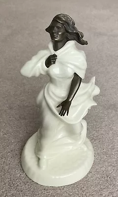 Minton Bronze & Fine Bone China ‘Sea Breezes’ Lady Figure - 1979 • £10