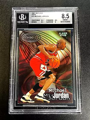 Michael Jordan 1997 Fleer Zone #10 Holofoil Insert Bgs 8.5 W/ 9.5 Subgrade Tough • $300