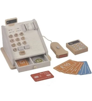 £69.99 • Buy Wooden Cash Register Play Set, Counting Till For Kids, Educational, Learning Toy