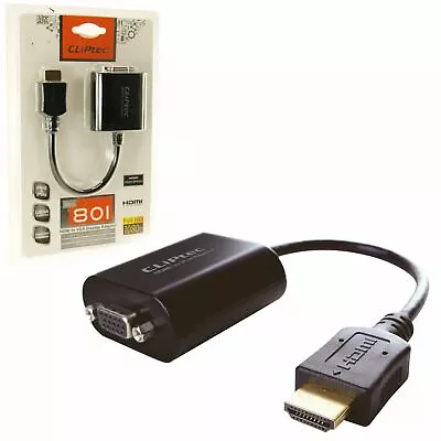£3.92 • Buy HDMI Male To VGA Female Converter Adapter Cable Audio For 1080P Monitor Output