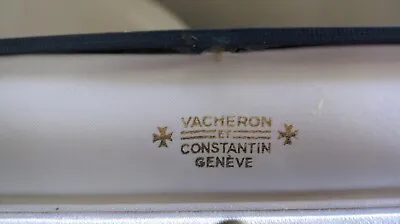 $99 • Buy RARE VACHERON Et CONSTANTIN Geneva Watch/ Bracelet Blue Leather Display Box 9 