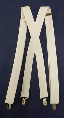 1  Dress Suspenders X-Back Adjustable WHITE • $11.99