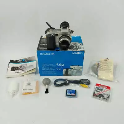 Broken Minolta DiMage 7i 2779-101/131/301 5.0MP Digital Camera Incomplete Kit • $29.99