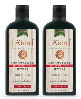 $19.90 • Buy 2 X Akin Colour Protection Ylang Ylang & Quinoa Shampoo Total 550ml