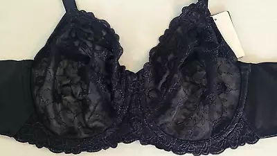 Nwt Wacoal Renaissance Rose Black Lace Underwire Bra 36d 85720 • $27.96