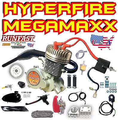 66cc/80cc Engine 2 Stroke Motor Kit Petrol Motorized Bicycle Bike Upgrade + Pipe • $219.99