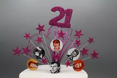 David Bowie Stars On Wires Cake Topper Cake Decoration 40th 50th 60th 70th 005 • £14.99