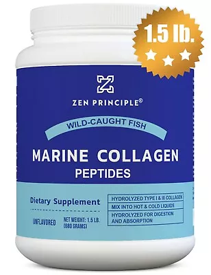 Marine Collagen Peptides Hydrolyzed. Wild-Caught Fish. All Natural 1.5 Lb • $47.95