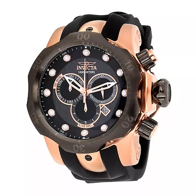 Invicta Men's 0361 Reserve Collection Venom Chronograph Black Polyurethane Watch • $225