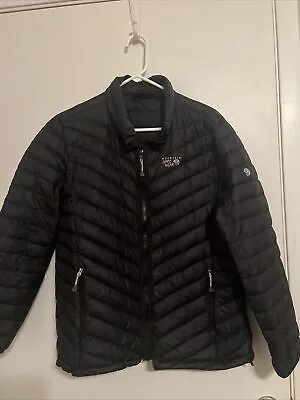 Mountain Hardwear Black  Down Jacket Womens Size Large ZIPPER REPLACED! See Desc • $37