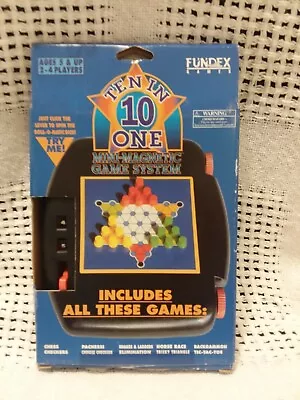 Fundex 2002 Ten Games In One Mini Magnetic Game System Gaming On The Go  • $28